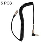 Línea de Audio Retráctil de Codo 3,5 mm, Cable 1.5 m (Negro)