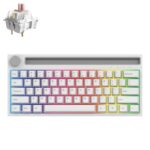 Teclado Mecánico Bluetooth Ajazz K620T 62 Teclas Modo Dual (Blanco) Pink Shaft