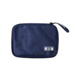 Bolsa de Almacenamiento para Accesorios Digitales y Cable de Datos para Disco Duro a Prueba de Polvo (Azul Marino)