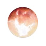 5 Alfombrillas de Ratón Redondas de Goma con Forma de Planeta Mars