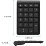 Mini Teclado Inalámbrico Bt304 para Portátil de 22 Teclas Bluetooth (Negro) - Imagen 3