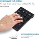 Mini Teclado Inalámbrico Bt304 para Portátil de 22 Teclas Bluetooth (Negro) - Imagen 4