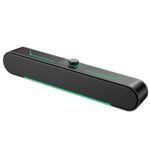 Altavoces Estéreo para Computadora A39 Led Luminous Hifi Stereo Gaming con Cable (Negro)