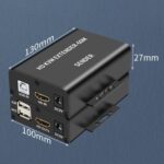 Extensor KVM HDMI 60M Bw-Hke60A con USB, Soporte PoE y Fuente de Alimentación de Extremo Único (Negro) con Enchufe EE.UU. - Imagen 2