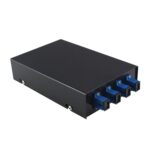 Caja Terminal de Fibra Óptica de Escritorio de Pared Fundada 4 Puertos con Brida de Fibra Atada SC