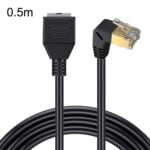 Cable de Extensión de Red de Computadora Cat 8 10G Up Bend 0.5M RJ45 Macho a Hembra (Negro)