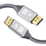 Cable DP 1.4 1.5M Interfaz Chapada en Oro 8K Pantalla Alta Definición Computadora (Plata) - Imagen 2