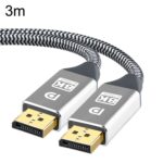 Cable Interfaz 3M Versión 1.4 DP Chapada en Oro 8K Pantalla de Alta Definición (Plata)