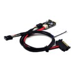 Adaptador de conector de extensión USB 2.0 de 9 pines a HUB de 9 pines doble HUB 1 a 2 con cable de alimentación SATA - Imagen 2