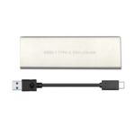 Caja de Disco Duro USB3.2 a M.2 Nvme Protocolo Ngff PCie a Type-C (Blanco)