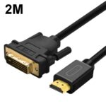 Cable Convertidor HDMI a DVI Veggieg para Computadora, TV y Monitor Intercambiable 2 M