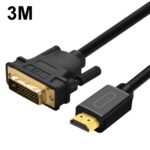 Cable Convertidor Veggieg HDMI a DVI para Computadora TV Monitor Intercambiable 3 Metros