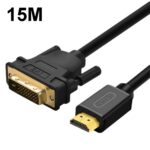Cable Convertidor HDMI a DVI Veggieg para Computadora, TV y Monitor Intercambiable 15 m