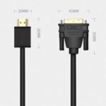 Cable Convertidor HDMI a DVI Veggieg para Computadora, TV y Monitor Intercambiable 15 m - Imagen 2