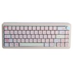 Teclado Mecánico Gaming Bluetooth Wireless 3-Modos RGB Kit Aleación de Aluminio con Keycap (Rosa)