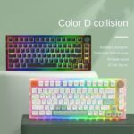 Teclado Mecánico Personalizado Bluetooth Inalámbrico 82 Teclas 3 Modos RGB Hot-Plug Kit + Keycap (Negro) - Imagen 2