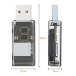 Convertidor OTG USB a SD/TF 2 en 1 Lector de Tarjetas Transparente Multifunción - Imagen 2