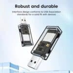 Convertidor OTG USB a SD/TF 2 en 1 Lector de Tarjetas Transparente Multifunción - Imagen 4