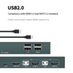 KVM Switch Pway Pw-S7201H 2 en 1 Salida HDMI 4K HD Cortador de Pantalla de Vídeo - Imagen 4