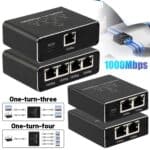 Divisor de Cable de Red RJ45 Compartidor de Red 1 a 4 Puertos Gigabit - Imagen 3