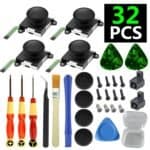 Kit 32 en 1 Nintendo Switch Joycon Joystick Herramienta Reparación Palanca de Pulgar