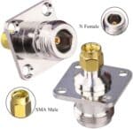 Conector Coaxial RF N Hembra a SMA Macho Adaptador de Señal - Imagen 2
