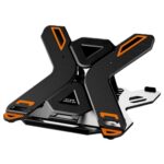Soporte de refrigeración plegable y elevable para computadora portátil ICE COOREL E5 con soporte para teléfono móvil, Black
