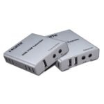 Extensor de Cable de Red HDMI KVM 60 M con Transmisor y Receptor de Audio y Video (Enchufe Estadounidense)