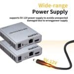 Extensor de Cable de Red HDMI KVM 60 M con Transmisor y Receptor de Audio y Video (Enchufe Estadounidense) - Imagen 4