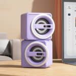 MiniAltavoces con Cable para Computadora de Escritorio K1 Altavoz Subwoofer USB (Morado) Edición Estándar