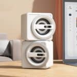 Mini Altavoces con Cable para Computadora de Escritorio K1 Subwoofer USB (Blanco) Edición Clara
