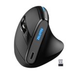Ratón Inalámbrico Zelotes F36A Recargable Ergonómico Agarre Vertical 6 Botones (Negro)