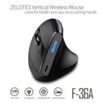 Ratón Inalámbrico Zelotes F36A Recargable Ergonómico Agarre Vertical 6 Botones (Negro) - Imagen 3