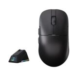 Ratón para juegos Ajazz AJ159 APEX PAW3395 inalámbrico, ligero, con tres modos y base de carga