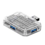 3 In 1 USB HUB Multi Port Hub Computer Converter, BX3A White