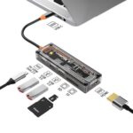 Type-C Docking Station USB HUB Multi Port Hub Computer Converter, SW6H