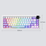 Ajazz AK650 Tri-mode Wireless Mechanical Keyboard With Screen Knob RGB Light, Dream Switch Black Gray Yellow - Imagen 3