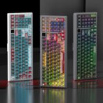LANGTU T98 Bluetooth / Wireless / Wired Triple-Mode Mechanical Keyboard Hot-Swappable Full N-Key Rollover Gaming Keyboard, Red Pupil Hacker Glass Soul Switch 10000mAh - Imagen 2