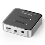 Blueendless SD09 Dual-Bay M.2 Dual-Protocol Drive Enclosure NVMe/SATA SSD Case, UK Plug