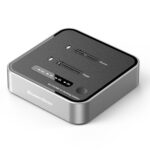 Blueendless SD08 Dual-Bay NVMe SSD Enclosure M.2 Offline Cloning Device 20Gbps High-Speed Solid-State Drive Case, US Plug