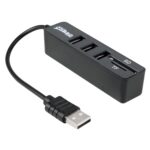 2 en 1 USB 2.0 480Mbps 3 Puertos HUB COMBO + Lector de tarjetas Micro SD / T-FLASH SD / SDHC / SDXC para Windows XP / Vista / 8.1 / 7 / 8, MAC, etc., USB 2.0 (Black), USB 2.0 (White)