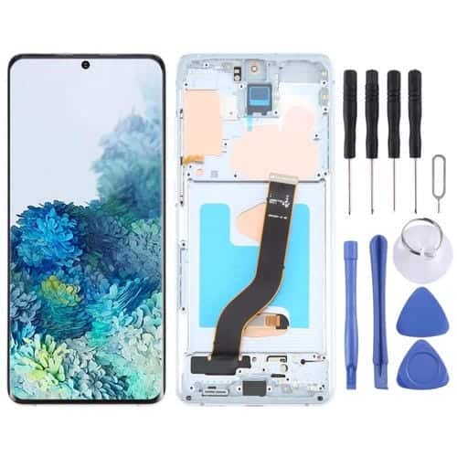 Pantalla Completa OLED para Samsung Galaxy S20+ 4G / 5G SM-G985 / 986 6,67'' con Marco (Azul)