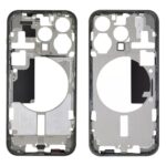 Marco Central para Apple iPhone 15 Pro Placa de Bisel con Teclas Laterales y Bandeja Tarjetas Versión CE UE (Negro)
