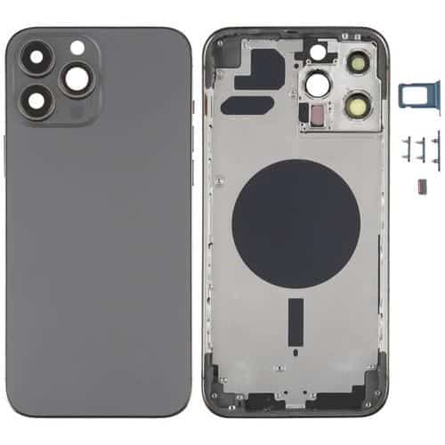 Cubierta de Carcasa Trasera con Bandeja Tarjeta SIM, Teclas Laterales y Lente de Cámara para Apple iPhone 13 Pro Max