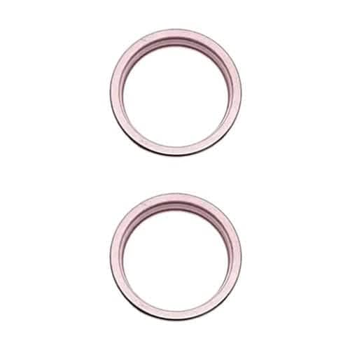 Set 2 Unidades Lente de Vidrio Cámara Trasera Anillo Protector Exterior Metal para Apple iPhone 15 / 15 Plus (Rosa)