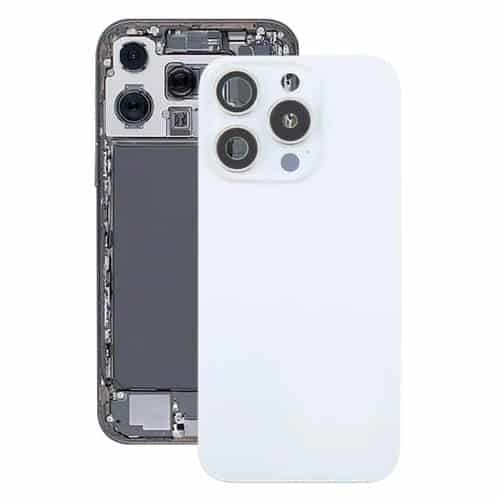 Cubierta Trasera de Batería de Vidrio Original para Apple iPhone 16 Pro Max con Cubierta de Lente de Cámara e Imán Magsafe (Blanco)
