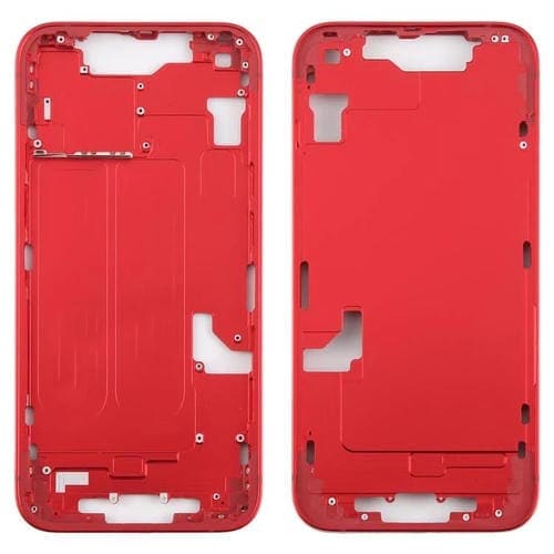 Placa de Bisel Marco Central para Apple iPhone 14 (Rojo)
