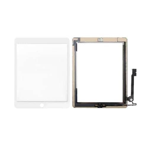 Botón del Controlador y Tecla de Inicio con Cable Flex Membrana PCB y Panel Táctil Adhesivo para Apple iPad 4 (Blanco)