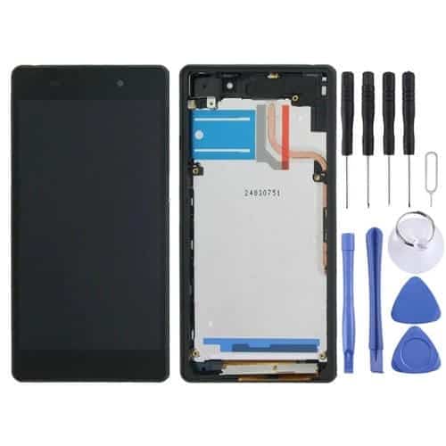 Pantalla Completa con Marco para Sony Xperia Z2 D6502 D6503 D6543 3G (Negro)
