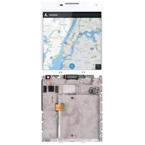 Pantalla Completa Original para BlackBerry Passport Q30 con Marco (Blanco)